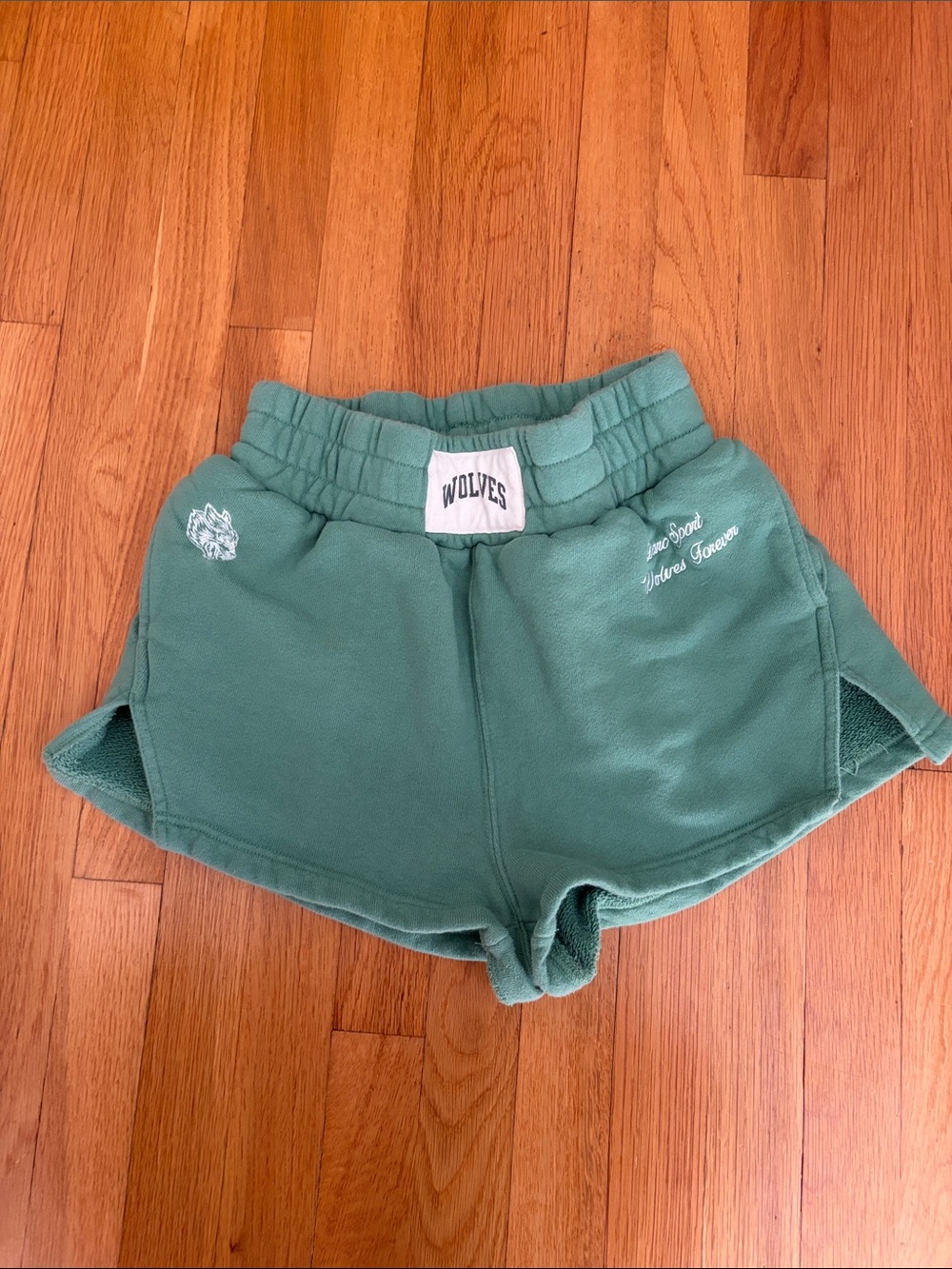Wolves Green Cotton Shorts